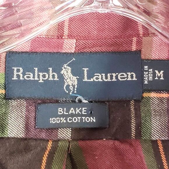 Polo Ralph Lauren Shirt Oxford Flannel Button Down LS Mens Size Medium M Blake - Picture 4 of 12